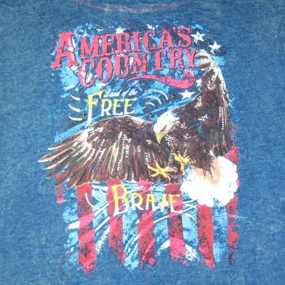 Panhandle Slim Women's Size XL Shirt America's Country Western Patriotic Eagle - Picture 2 of 7